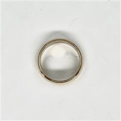 12k Yellow Gold Polished Milgrain Edge 6mm Wedding Band SZ 6.5